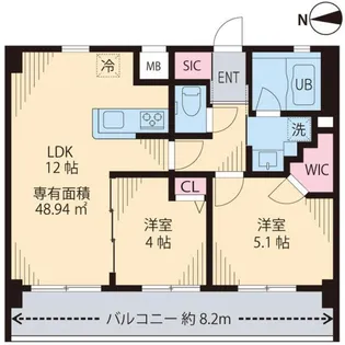 東京都大田区西蒲田4【マンション】の間取り