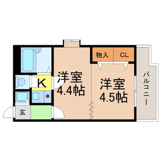 愛知県名古屋市中区新栄2【マンション】の間取り