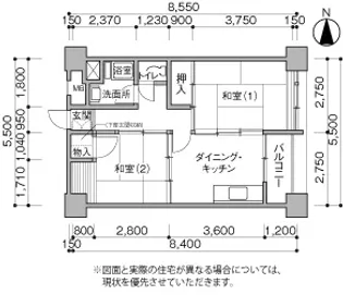 UR仙台桜ヶ岡【13階】の間取り