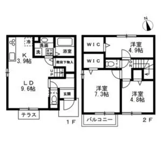 神奈川県横浜市旭区上川井町【一戸建】の間取り