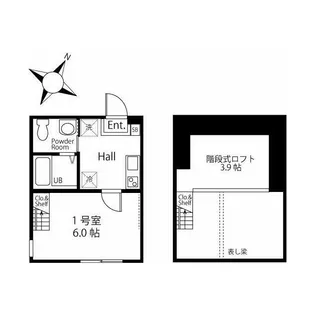 ハーミットクラブハウスキアーヴェIIIA棟【1階】の間取り