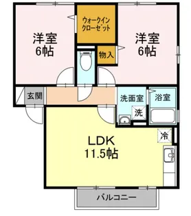 神奈川県小田原市荻窪【アパート】の間取り