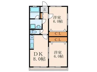 福岡県北九州市小倉南区守恒1【アパート】の間取り