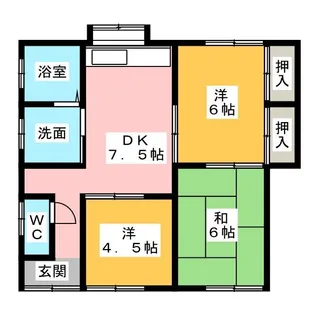 藤木コーポB【1階】の間取り