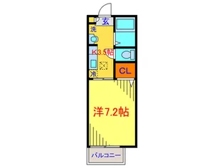 メゾンボヌールB【1階】の間取り