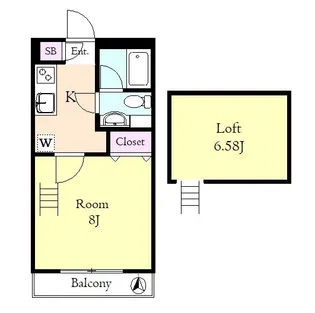 リッツ一番館【2階】の間取り