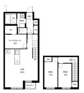 COEUR BLANC西荻窪の間取り