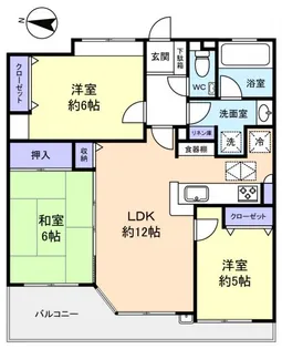 レクセルマンション勝田台【1階】の間取り