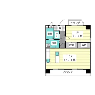 リーブ田の上【4階】の間取り