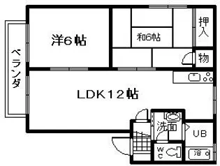 フロンティア1番館【2階】の間取り
