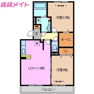 フィオーレ ジャンダルム【2階】の間取り