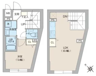 クリオ ラモード目黒洗足の間取り