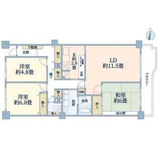 パークシティ溝の口D棟【11階】の間取り