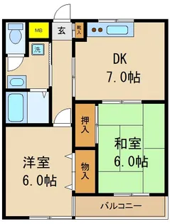 フローレンスビレッジII【2階】の間取り
