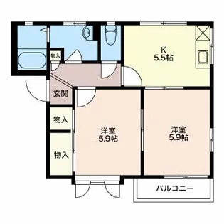 DIAS OANA B【2階】の間取り