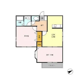 セジュール狩場【2階】の間取り