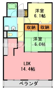 シャトーイノハナ【2階】の間取り