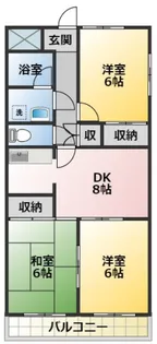 グランシャリオ羽塚【1階】の間取り