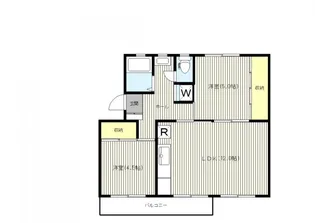 片倉台団地24街区【4階】の間取り