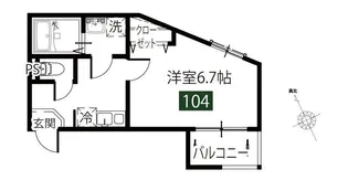 グレイシャス検見川【1階】の間取り