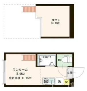 ハーモニーテラス志茂【1階】の間取り