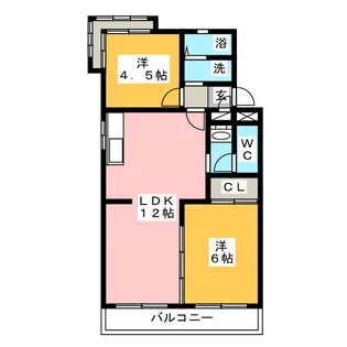 パラシオン城下【3階】の間取り