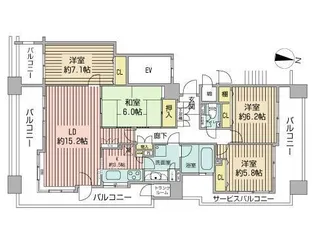 プライムアーバン円山北四条【13階】の間取り