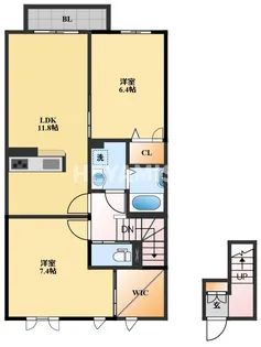 マルヨシコート大村【2階】の間取り