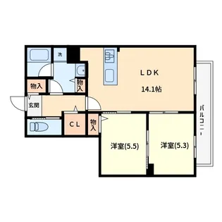 ファーナム スクエア【1階】の間取り