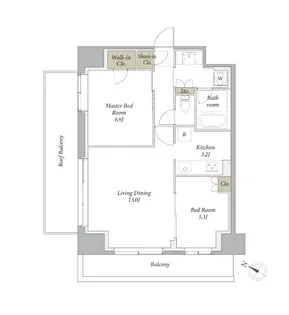 プライムメゾン用賀砧公園【4階】の間取り