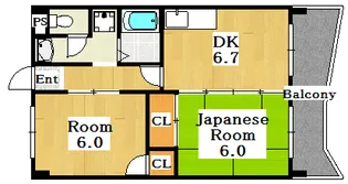 アスカハイツ【4階】の間取り