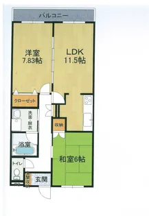 タウンコート駅南 108【1階】の間取り