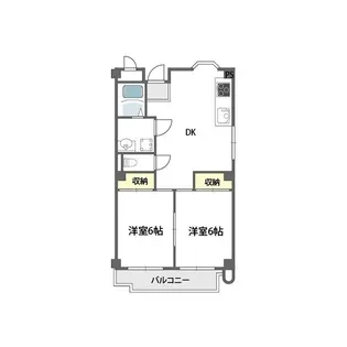 サンライズツイン関目2号館【2階】の間取り