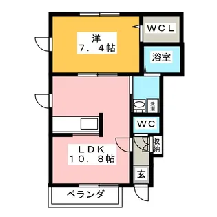 ハッピー8 A【1階】の間取り