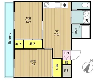 多摩パークハイツ【1階】の間取り