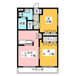 ふぁみーる A棟【2階】の間取り