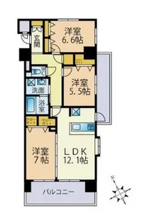 ヘスティア大濠【13階】の間取り
