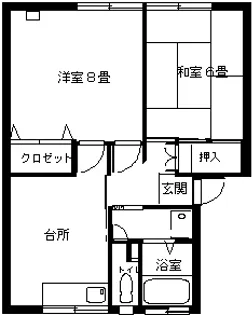 グロリアハイツ C棟【1階】の間取り