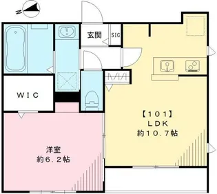 フィカーサプレミア【1階】の間取り