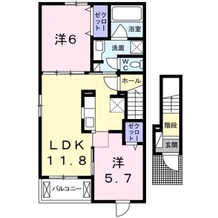 グランツII【2階】の間取り