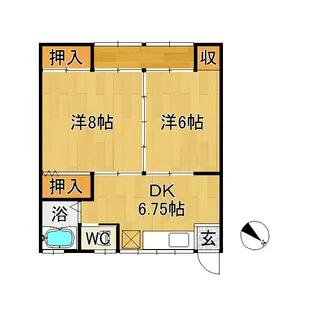グランデ安宅【1階】の間取り