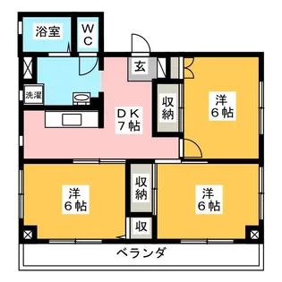 メゾンヤシロ平塚【2階】の間取り