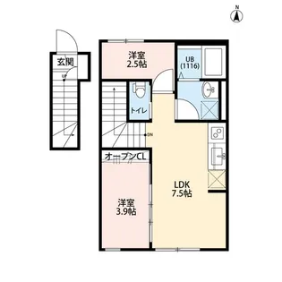 カッツェ松原【2階】の間取り