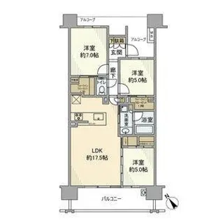 デュオヒルズ植田【13階】の間取り