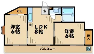 グリーンハイツ黒川【3階】の間取り