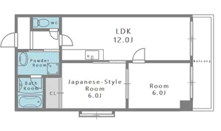ロイヤルハイツ土佐堀【9階】の間取り