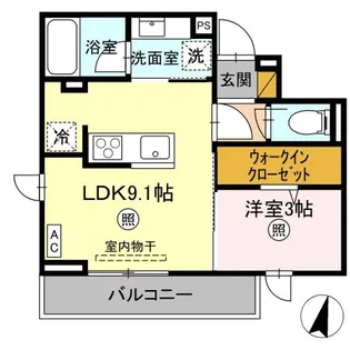 プラデーラ【3階】の間取り