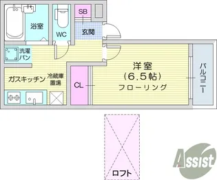メゾンエスポアール【2階】の間取り