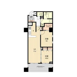 HF銀座レジデンスEAST【2階】の間取り