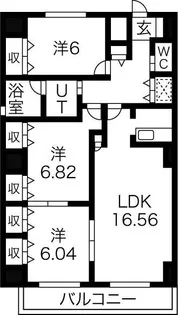 TRIBUTE【10階】の間取り